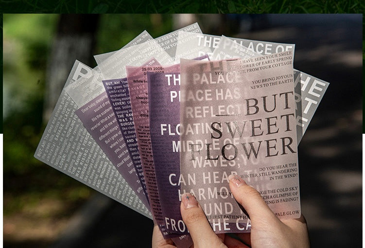IM - Poetry Of Romantic | 20pcs Tracing Paper | Notepad | Ephemera Paper