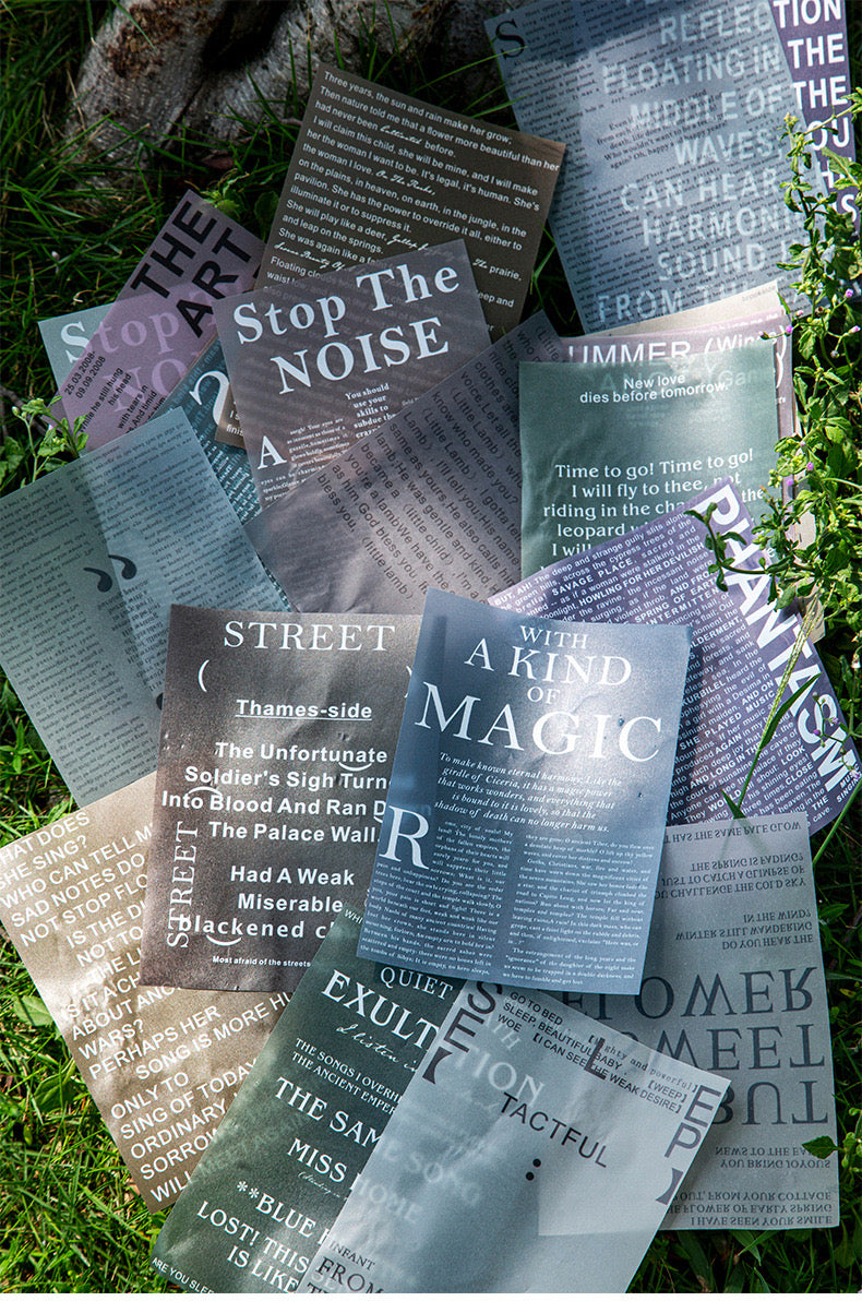IM - Poetry Of Romantic | 20pcs Tracing Paper | Notepad | Ephemera Paper
