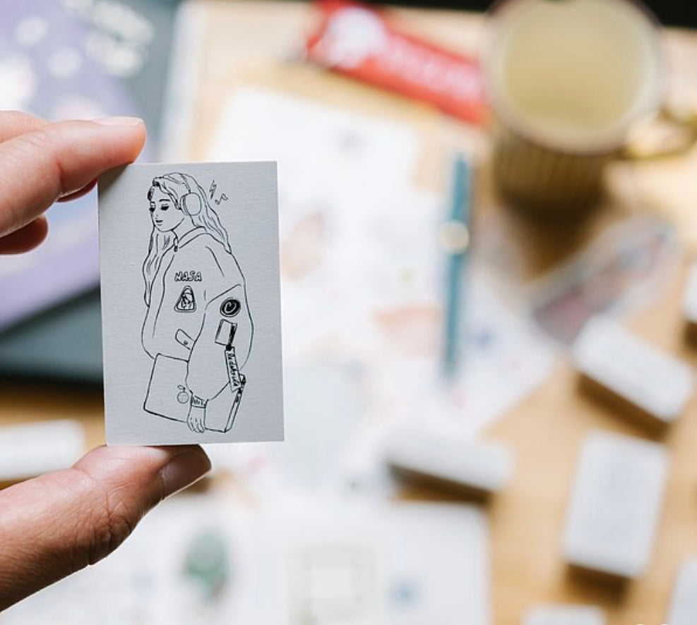 La Dolce Vita - Music Girl | Rubber Stamp