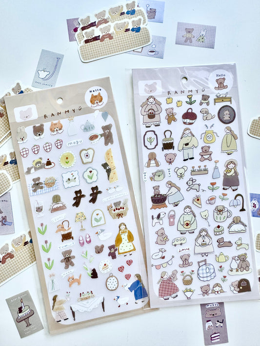 Ranmyu x Lazy Home - Spring Collection | Kiss-cut | 1 Sheet | PET Sticker
