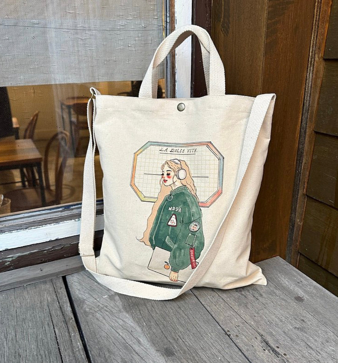 La Dolce Vita - Music Girl | Tow Ways | Tote Bag