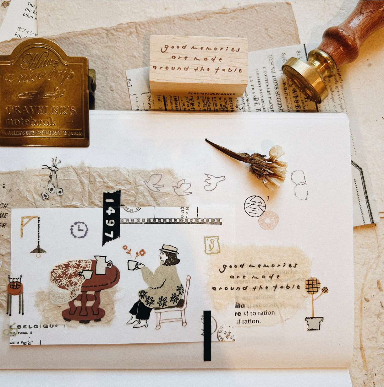Penspapersplanner - Series V - Enjoy The Journey | Rubber Stamp