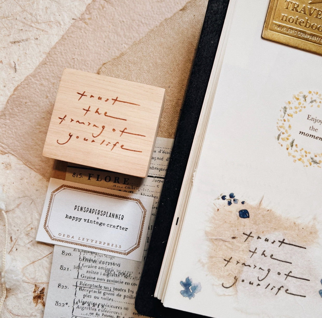 Penspapersplanner x Happyvintagecrafter- Trust The Timing | Rubber Stamp