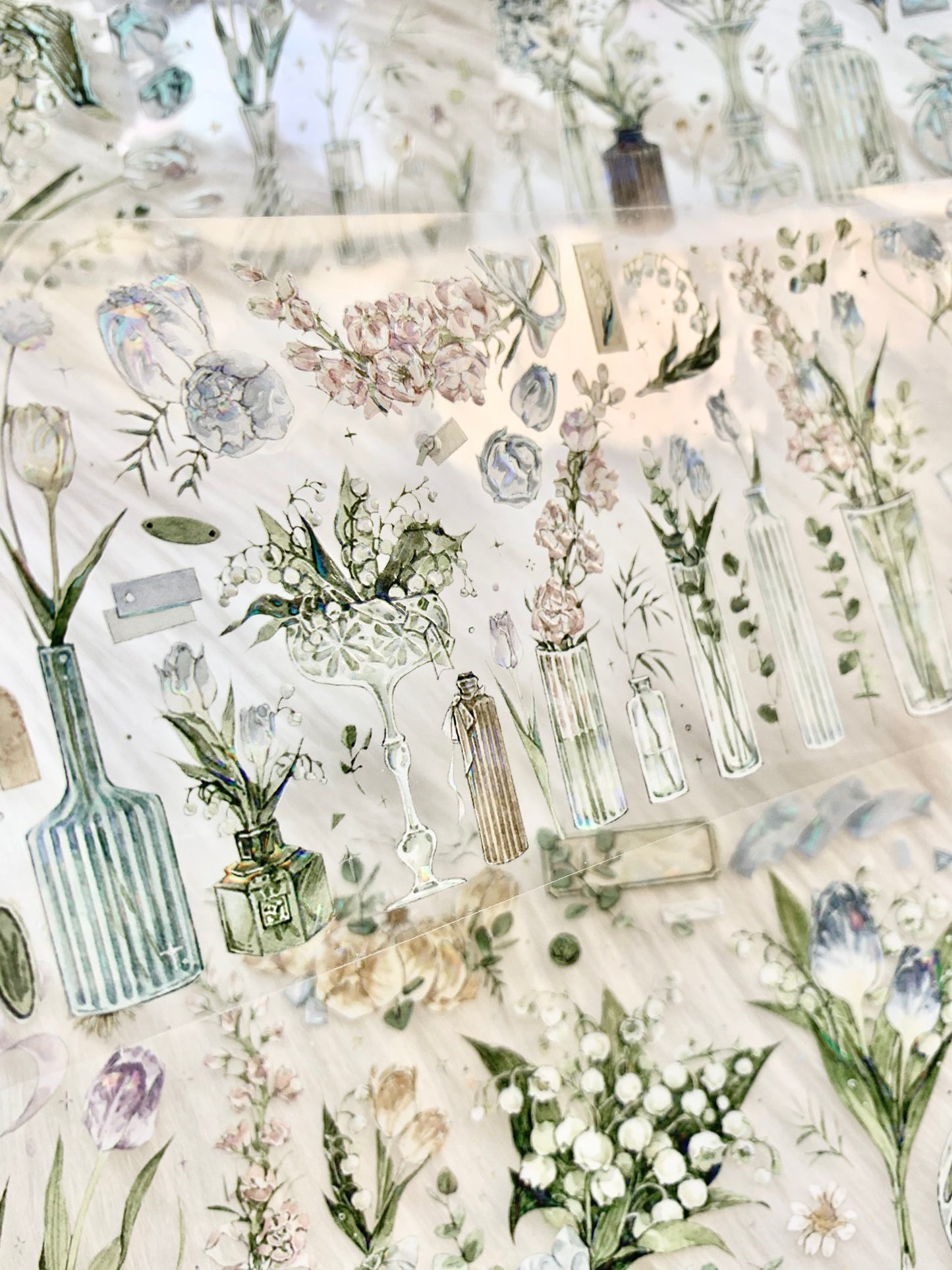 Man - Vase | 6cm Iridescent PET Tape | Release Paper