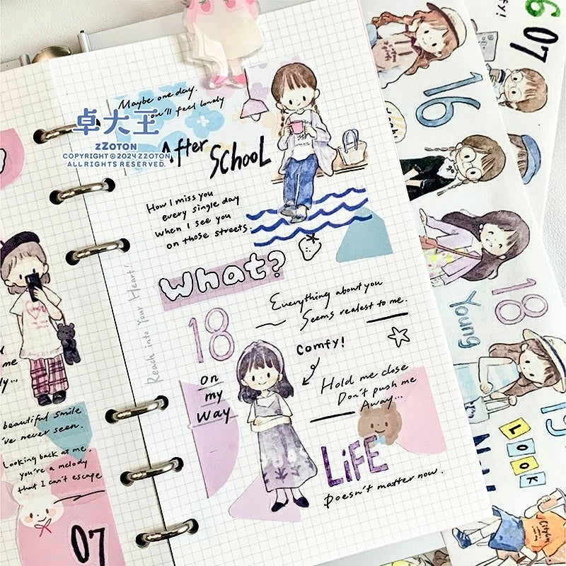 NEW! Molinta - Daily Styling | 6cm Kiss-cut Washi Tape | Release Paper | 5M