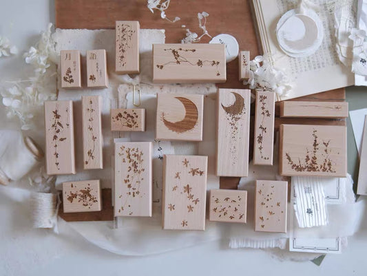 Jeenzaa Zoey Studio - < Moon shadow Branch> | Rubber Stamps