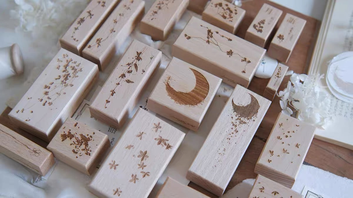 Jeenzaa Zoey Studio - < Moon shadow  Branch> | Rubber Stamps