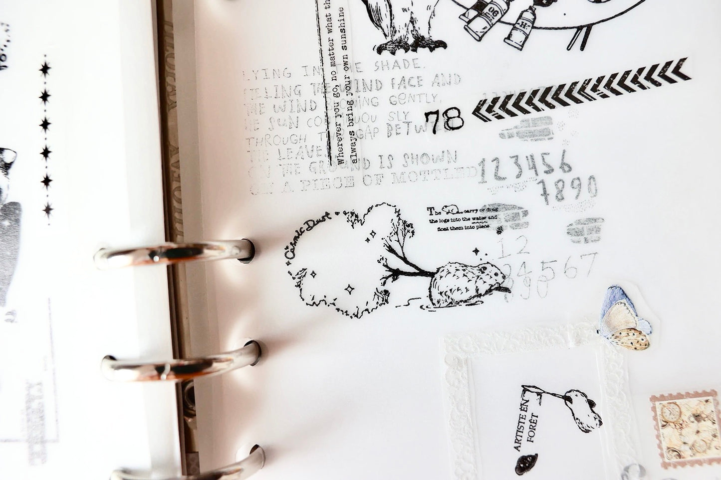 Two Raccoons - Graffiti | Rubber Stamps