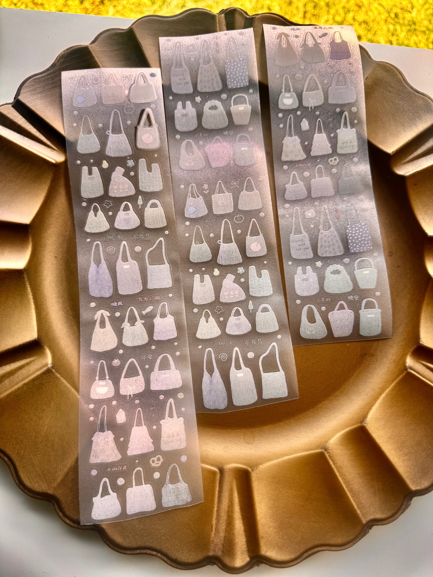 NEW! Hao Studio - Bags | 6cm Kiss-cut | Glitter PET Tape | Release Paper | 5.25M