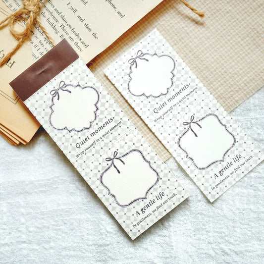 NEW! Sonia - Ribbon Bow B | 50pcs Notebook | Ephemera Paper