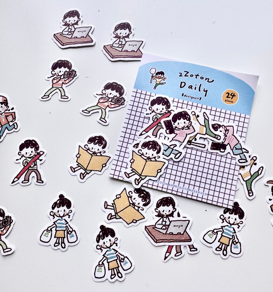 NEW! Molinta - Zzoton Daily | 24pcs Sticker Pack | Stickers