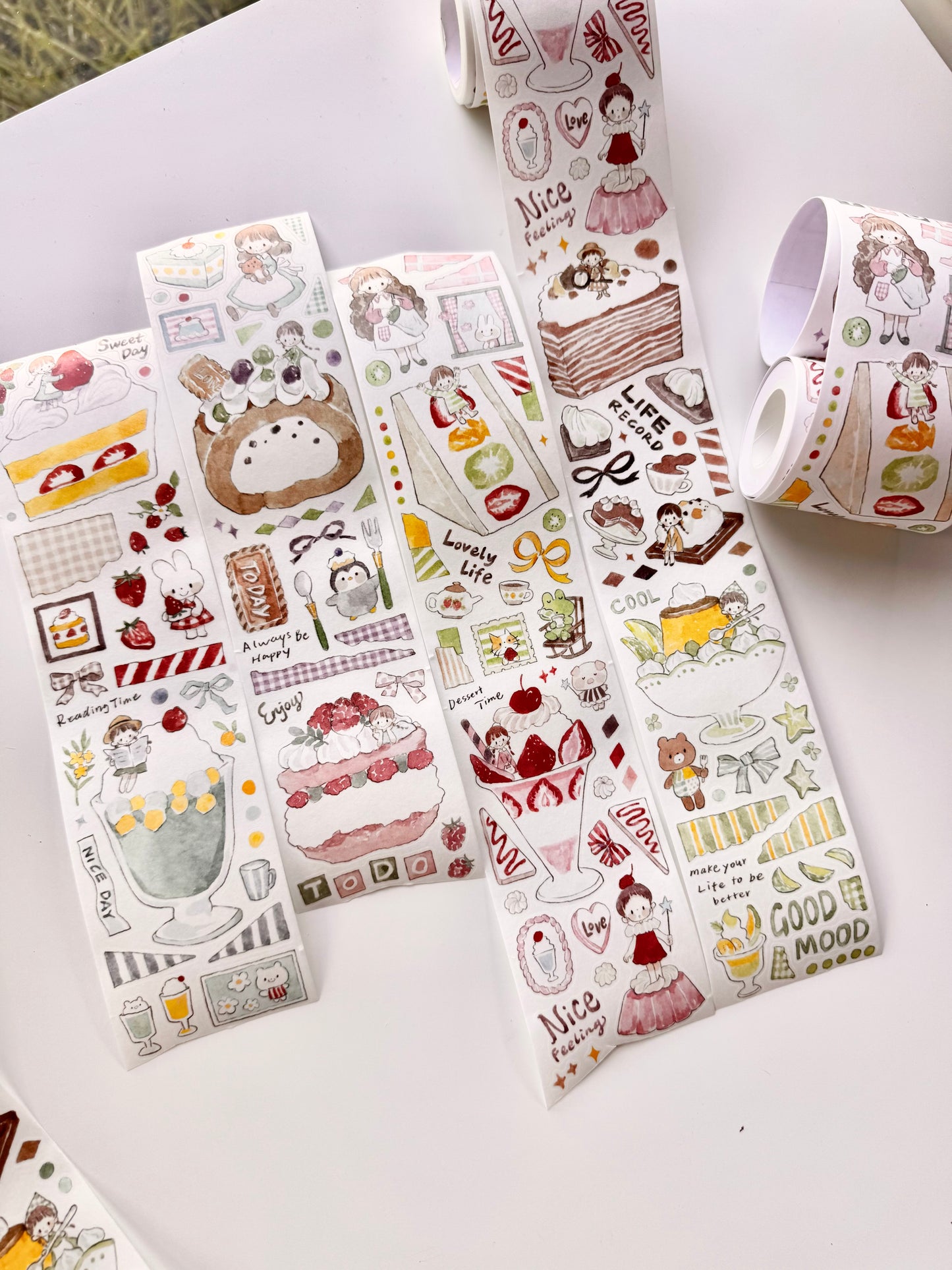 NEW! Molinta - Sweet Food | 6cm Kiss-cut Washi Tape | Release Paper | 5M
