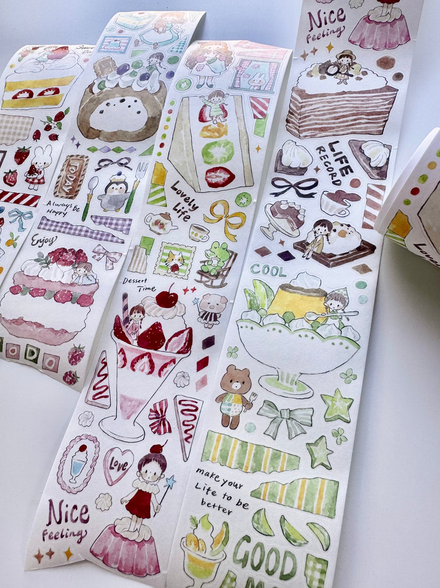 NEW! Molinta - Sweet Food | 6cm Kiss-cut Washi Tape | Release Paper | 5M