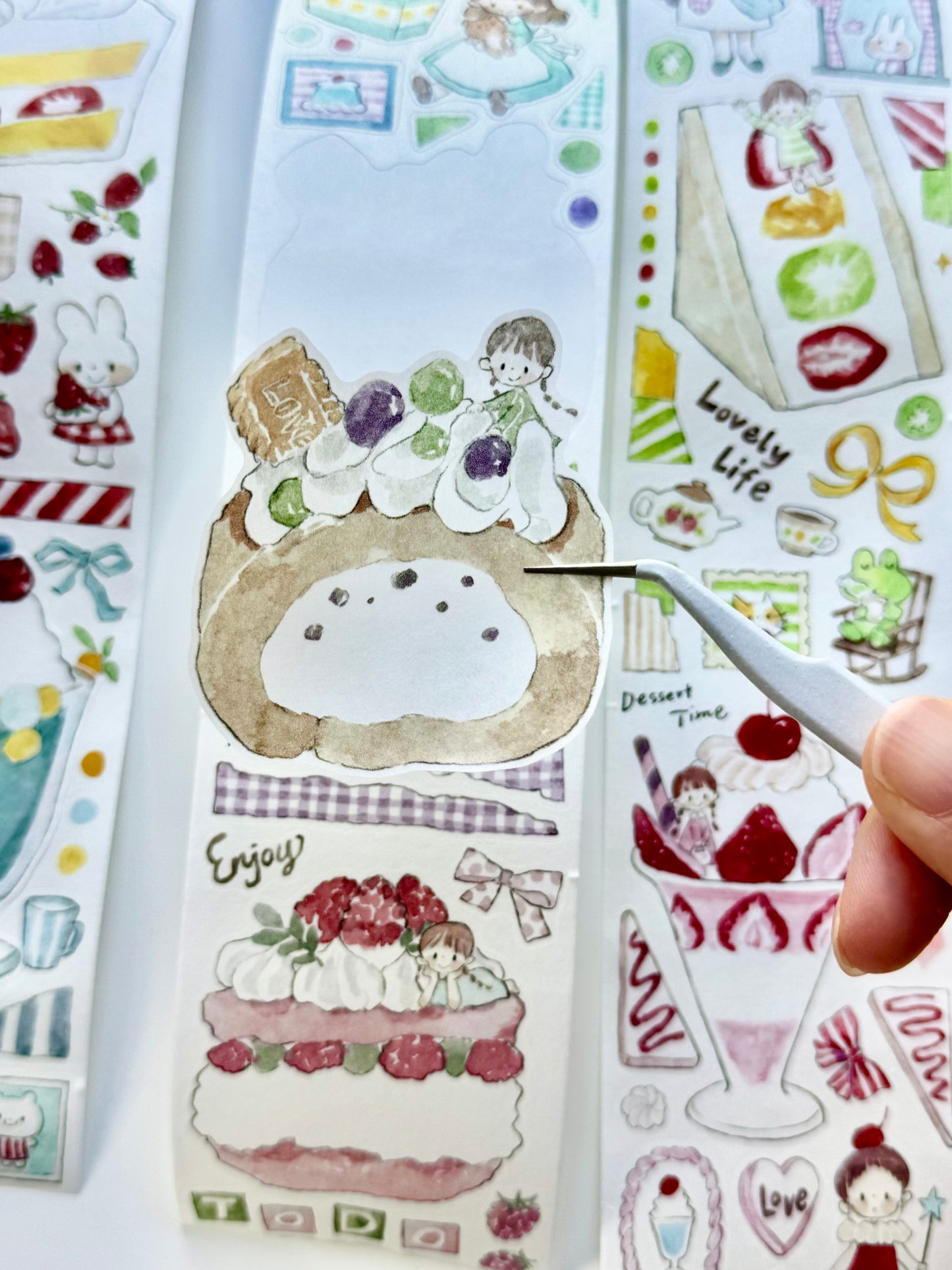 NEW! Molinta - Sweet Food | 6cm Kiss-cut Washi Tape | Release Paper | 5M