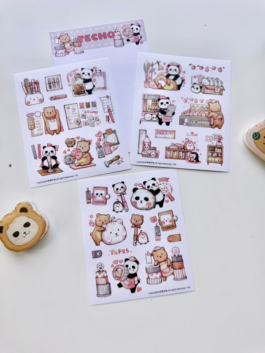 NEW! EverEin - Techo | 3 Sheets | Washi Paper | Kiss-cut | Sticker