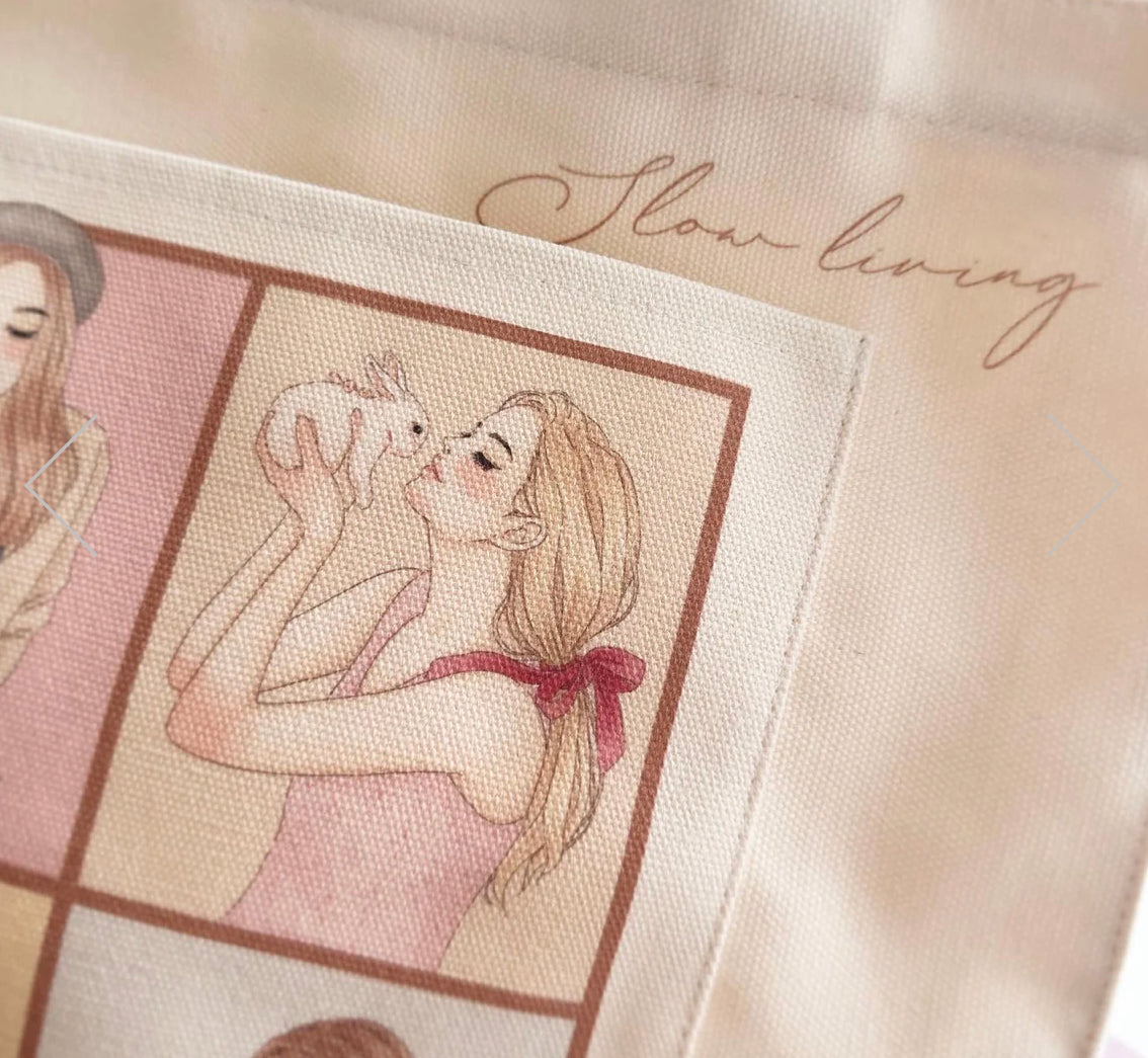 Windry Ramadhina X Journal Pages - Slow Living B| Canvas Bag| Tote Bag