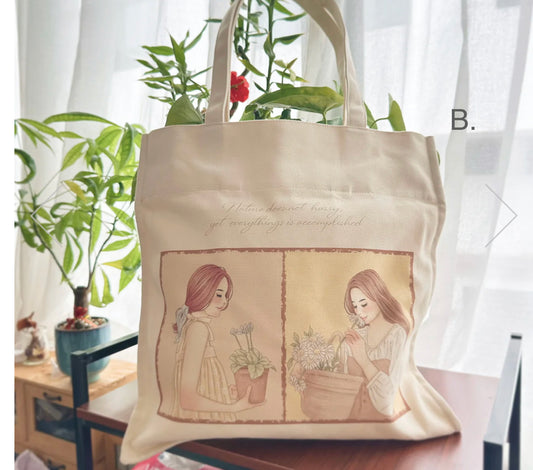Windry Ramadhina X Journal Pages - Slow Living B| Canvas Bag| Tote Bag