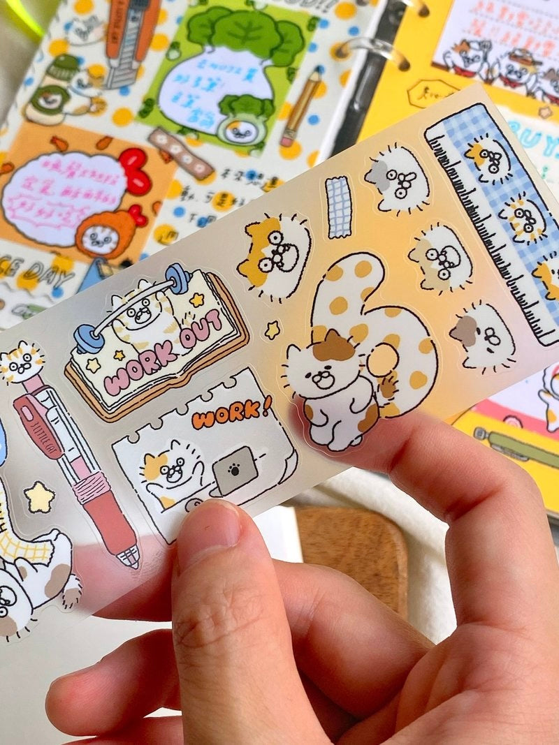 NEW VERSION! 3 Little Cats - Kitty Stationery Cutter Tape | Kiss-cut | 5cm PET Tape | Release Paper | 5M