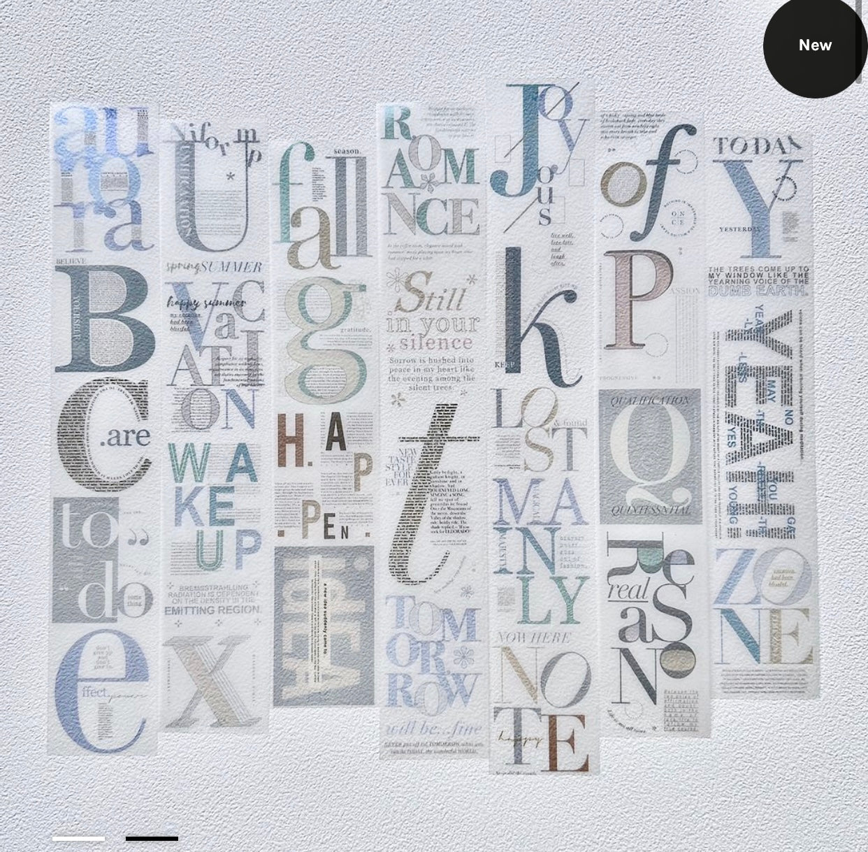 Asteroid B-610 - A-Z Light Color | 5cm Matte PET | Release Paper