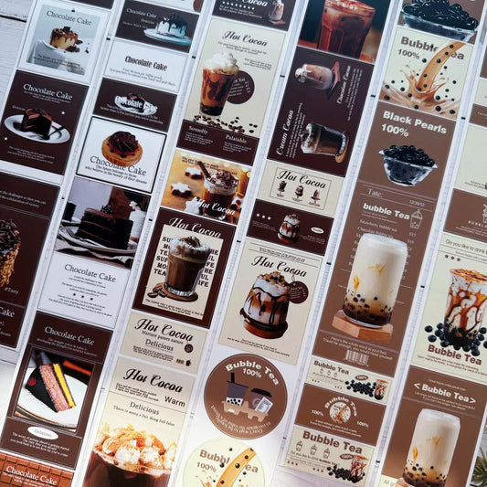 Say Studio - Brown | 5cm Kiss-cut Synthetic Paper Tape | Release Paper | 4M