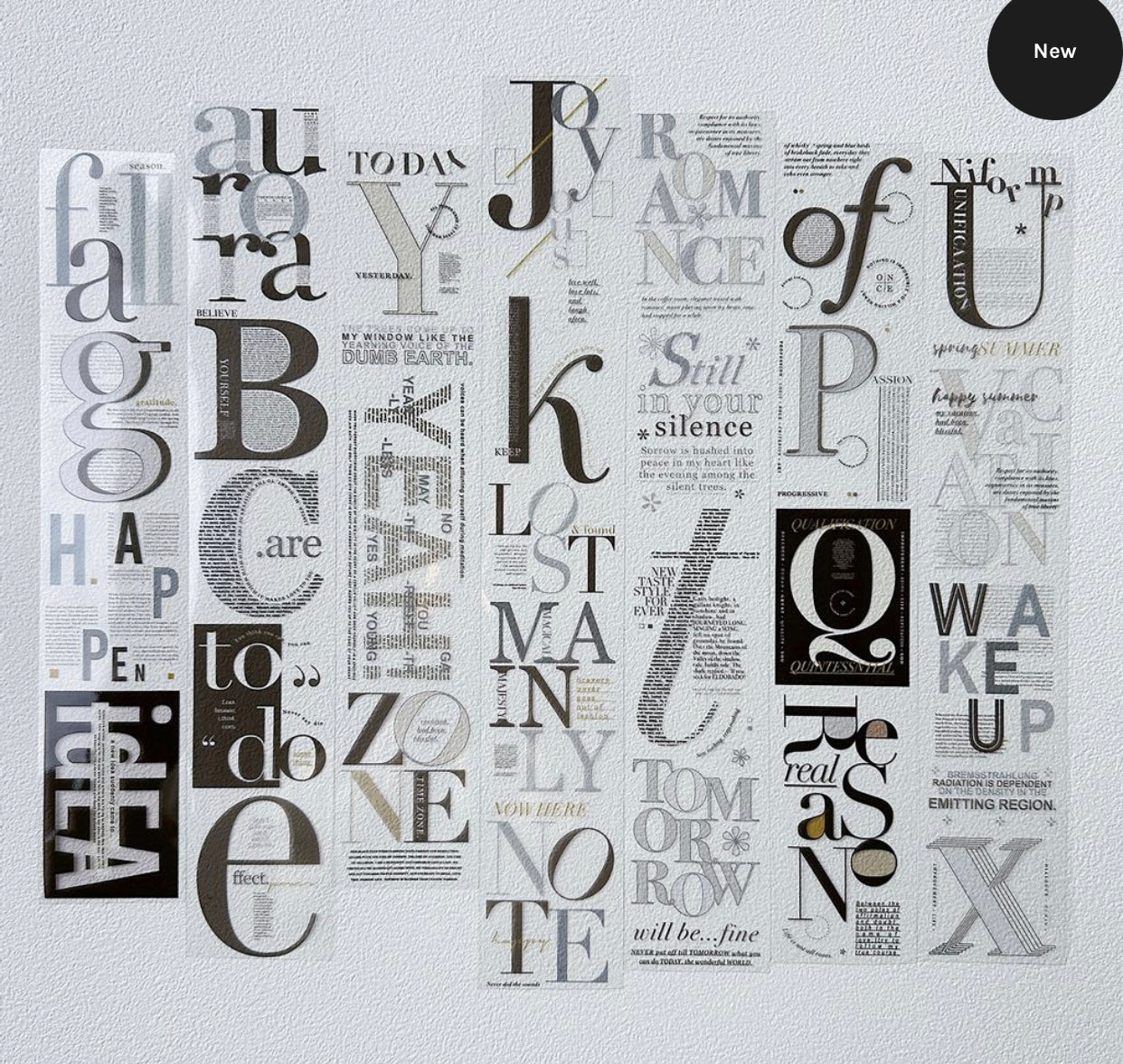 Asteroid B-610 - A-Z Dark Gray | 5cm Glossy PET | Release Paper