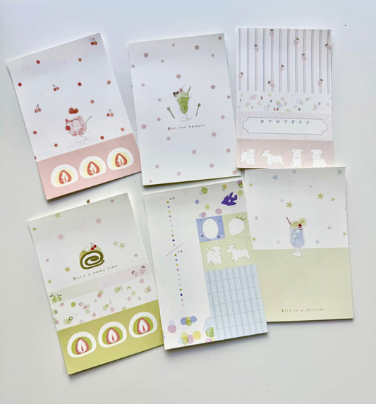 NEW! Wild Berry - Sweet |A7 Size | 30 pcs Memo Pad | Ephemera Paper | Double-sided Print