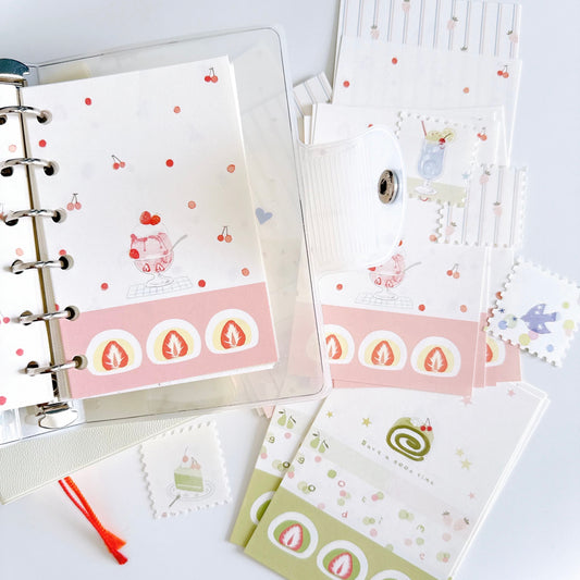 NEW! Wild Berry - Sweet |A7 Size | 30 pcs Memo Pad | Ephemera Paper | Double-sided Print
