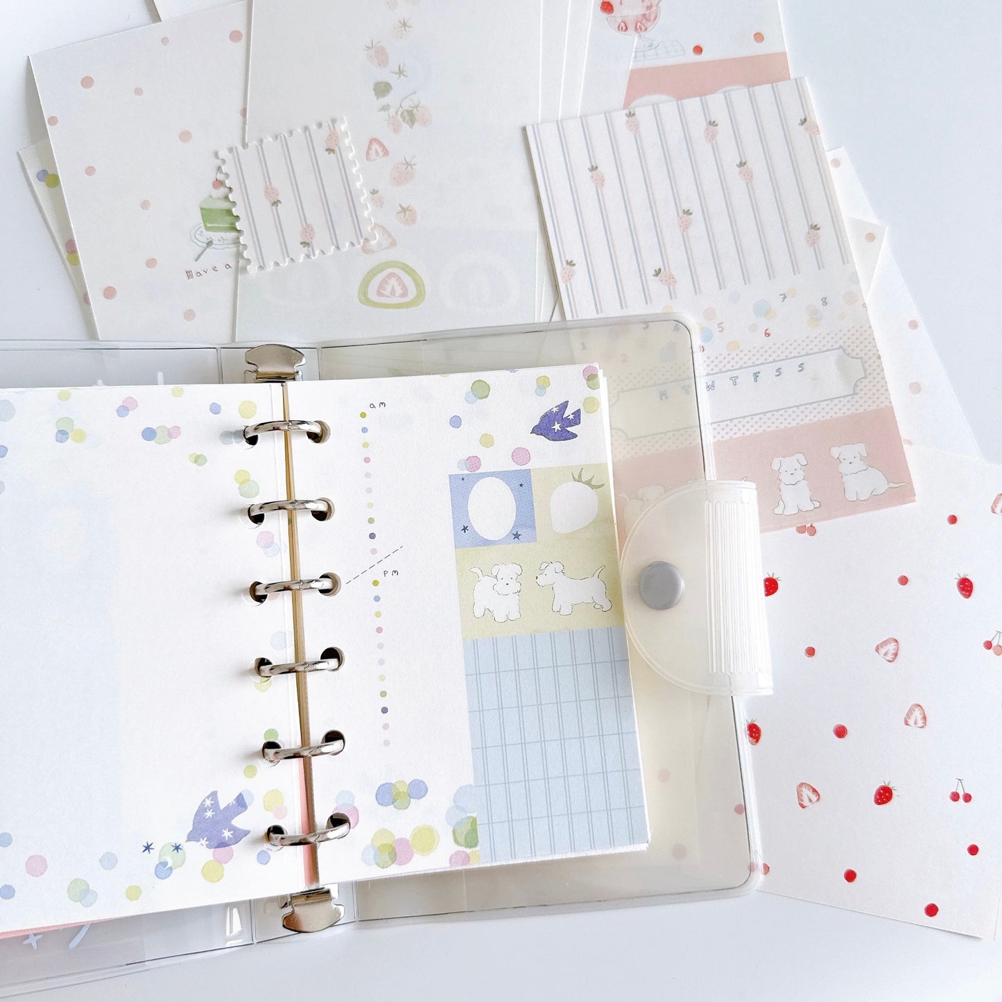 NEW! Wild Berry - Sweet |A7 Size | 30 pcs Memo Pad | Ephemera Paper | Double-sided Print