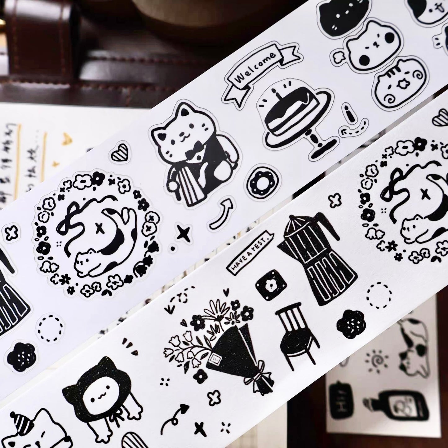 NEW! Yier Studio - Cat Café Daily Life | Kiss-cut | 4.5cm Tape | Release Paper | 5M