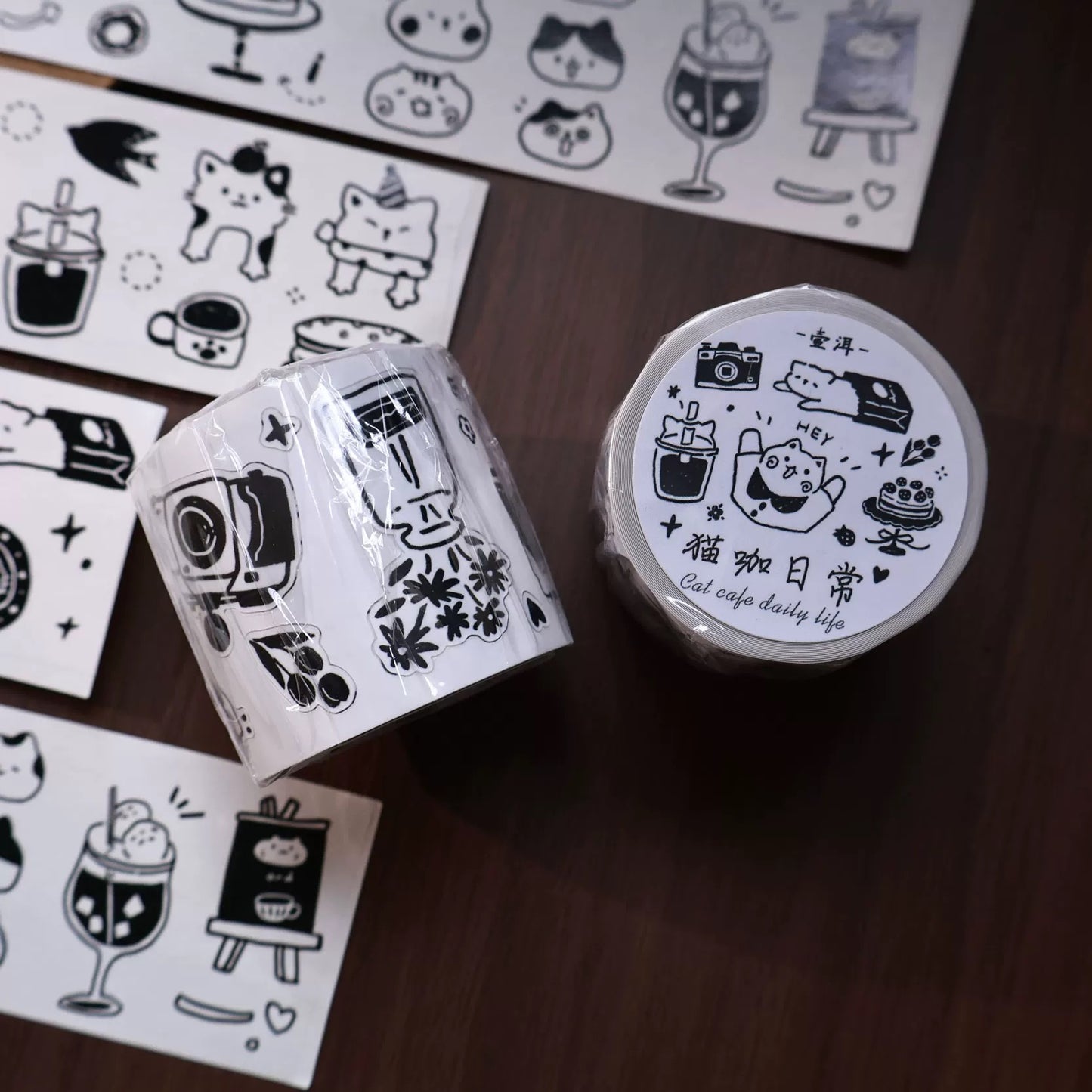 NEW! Yier Studio - Cat Café Daily Life | Kiss-cut | 4.5cm Tape | Release Paper | 5M