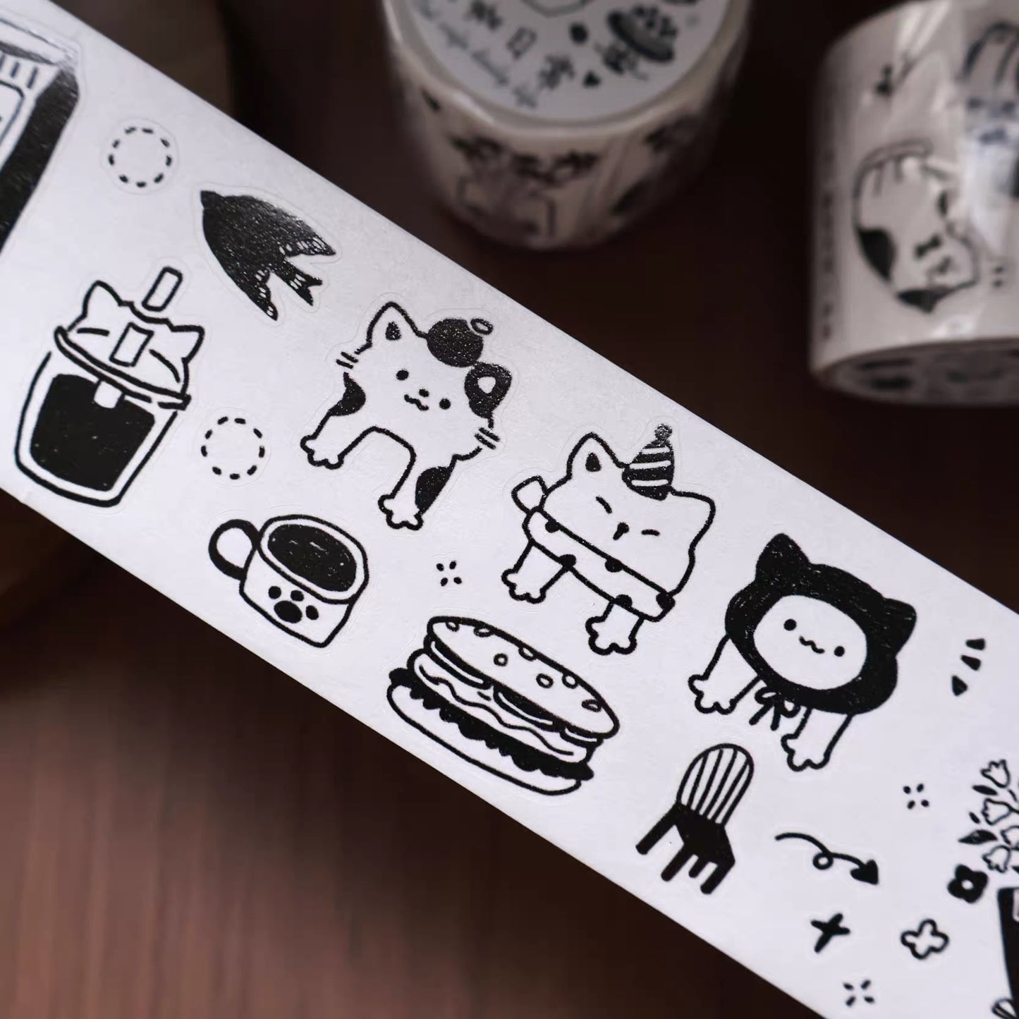 NEW! Yier Studio - Cat Café Daily Life | Kiss-cut | 4.5cm Tape | Release Paper | 5M