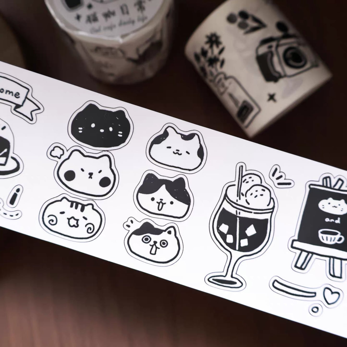 NEW! Yier Studio - Cat Café Daily Life | Kiss-cut | 4.5cm Tape | Release Paper | 5M