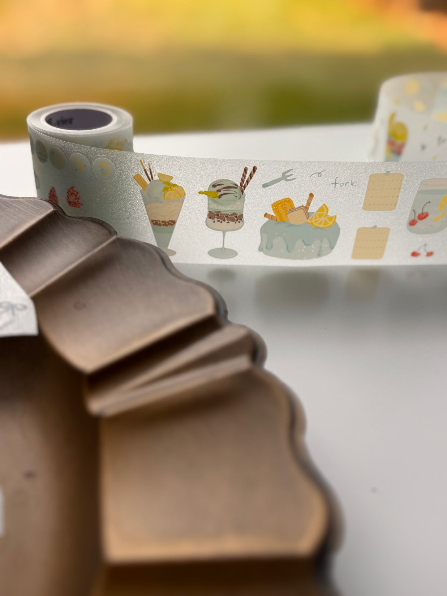 NEW! Yier Studio - Sea Salt Lemon | Kiss-cut | 4.5cm glitter PET Tape | Release Paper | 4M