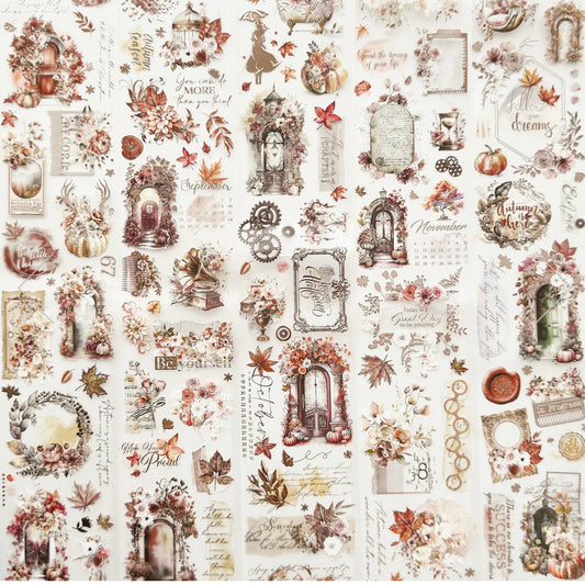 Journal Pages - Falling  For Fall | Rose Gold Foil | 7.5cm PET Tape | Release Paper