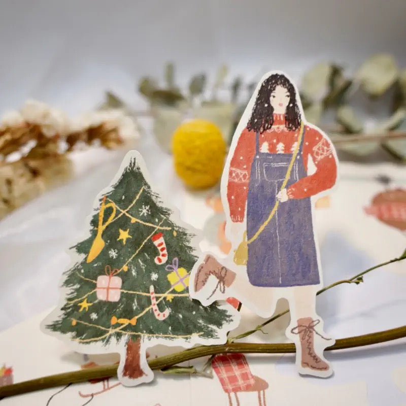 Wongyuanle - Holiday | Die Cut | 4 Sheets Sticker