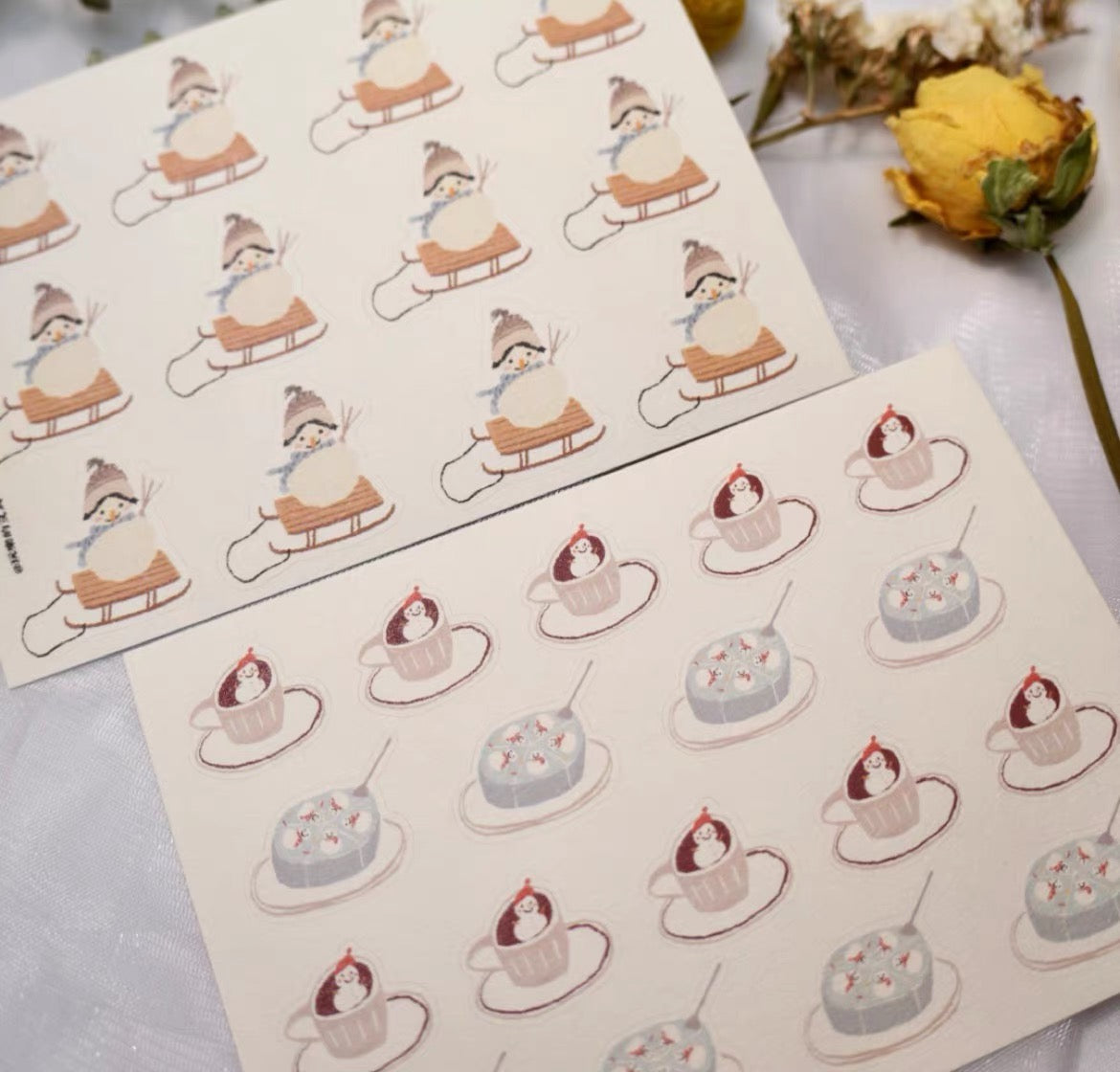 Wongyuanle - Holiday | Die Cut | 4 Sheets Sticker