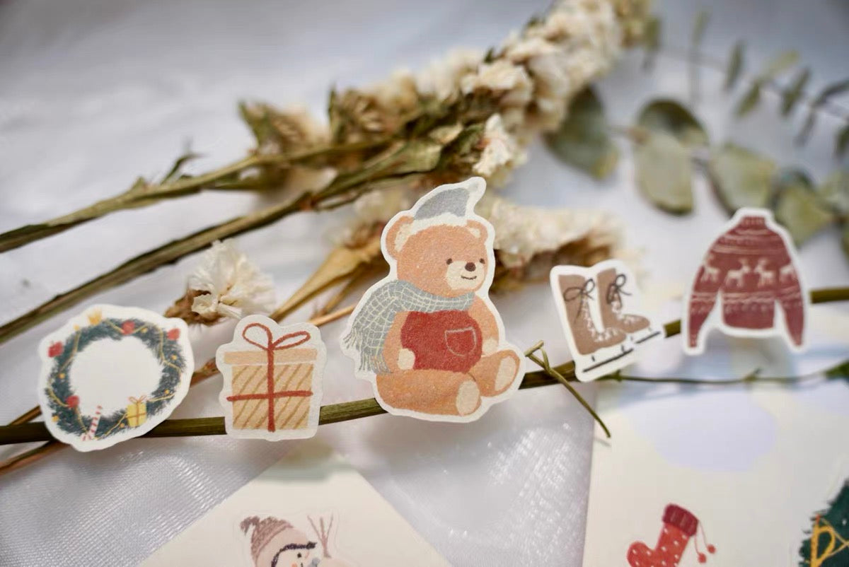 Wongyuanle - Holiday | Die Cut | 4 Sheets Sticker