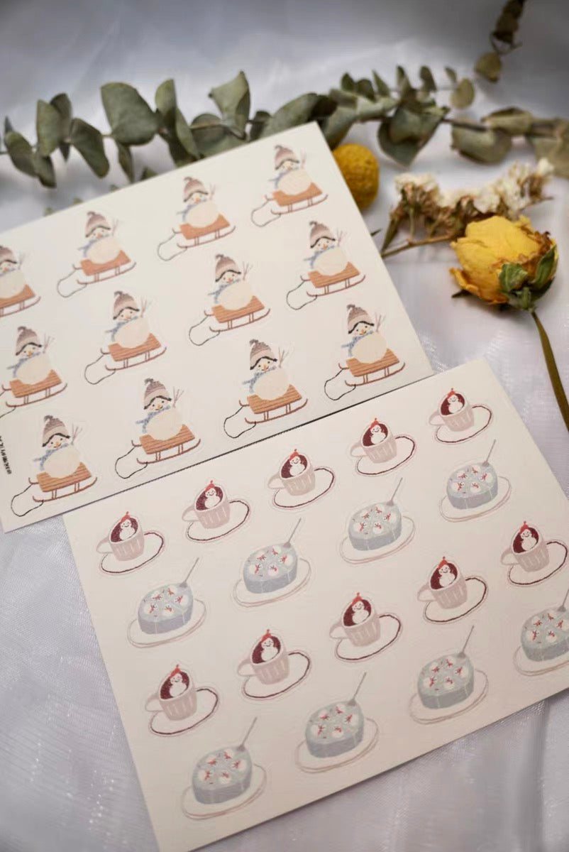 Wongyuanle - Holiday | Die Cut | 4 Sheets Sticker