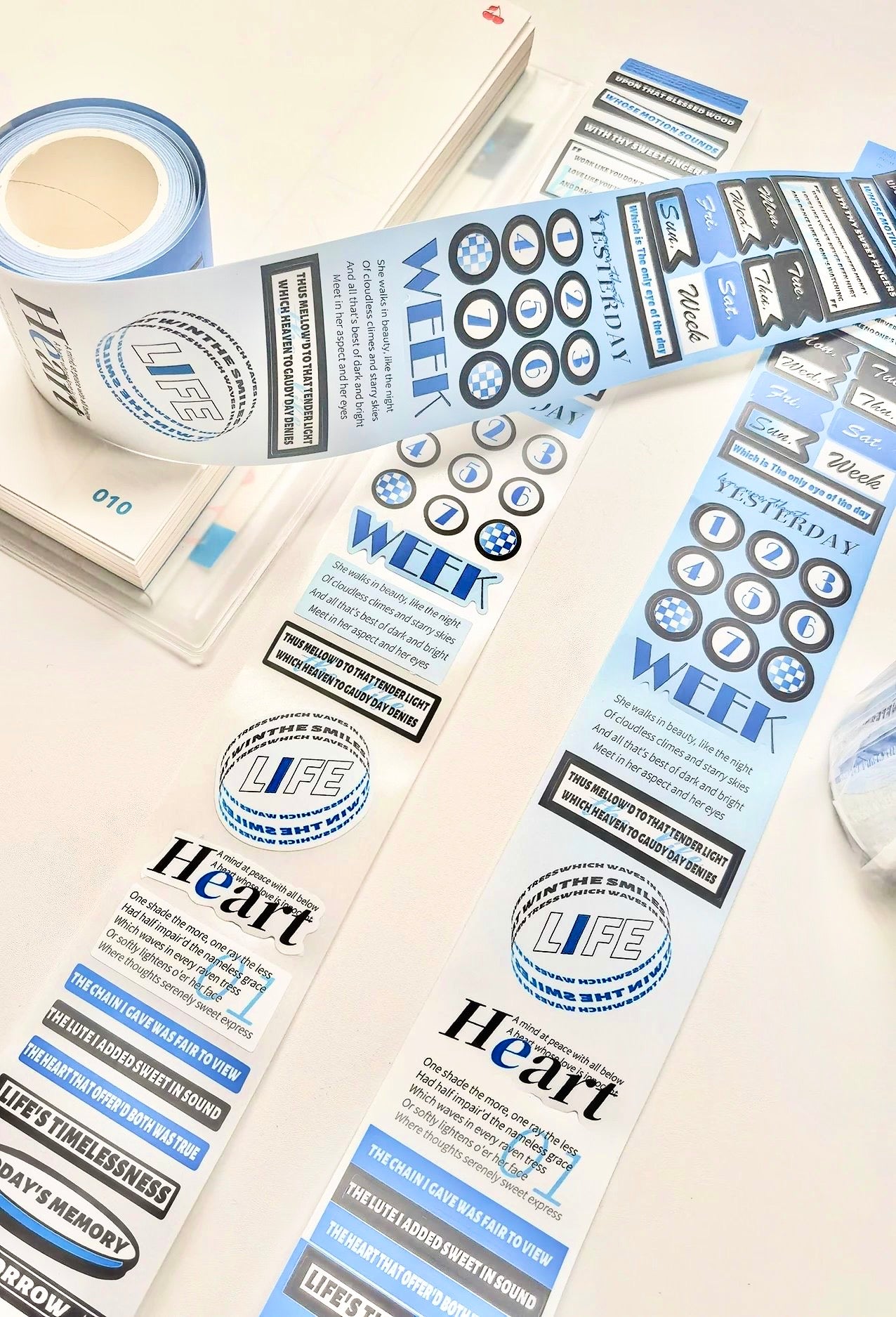 TPZ - Blue | 4cm Kiss- cut Sticker Tape | Release Paper | 5M