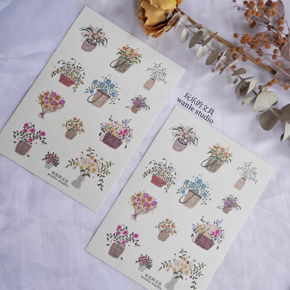 NEW Wongyuanle Vol.6 - Basket | Die Cut | 2 Sheets Sticker