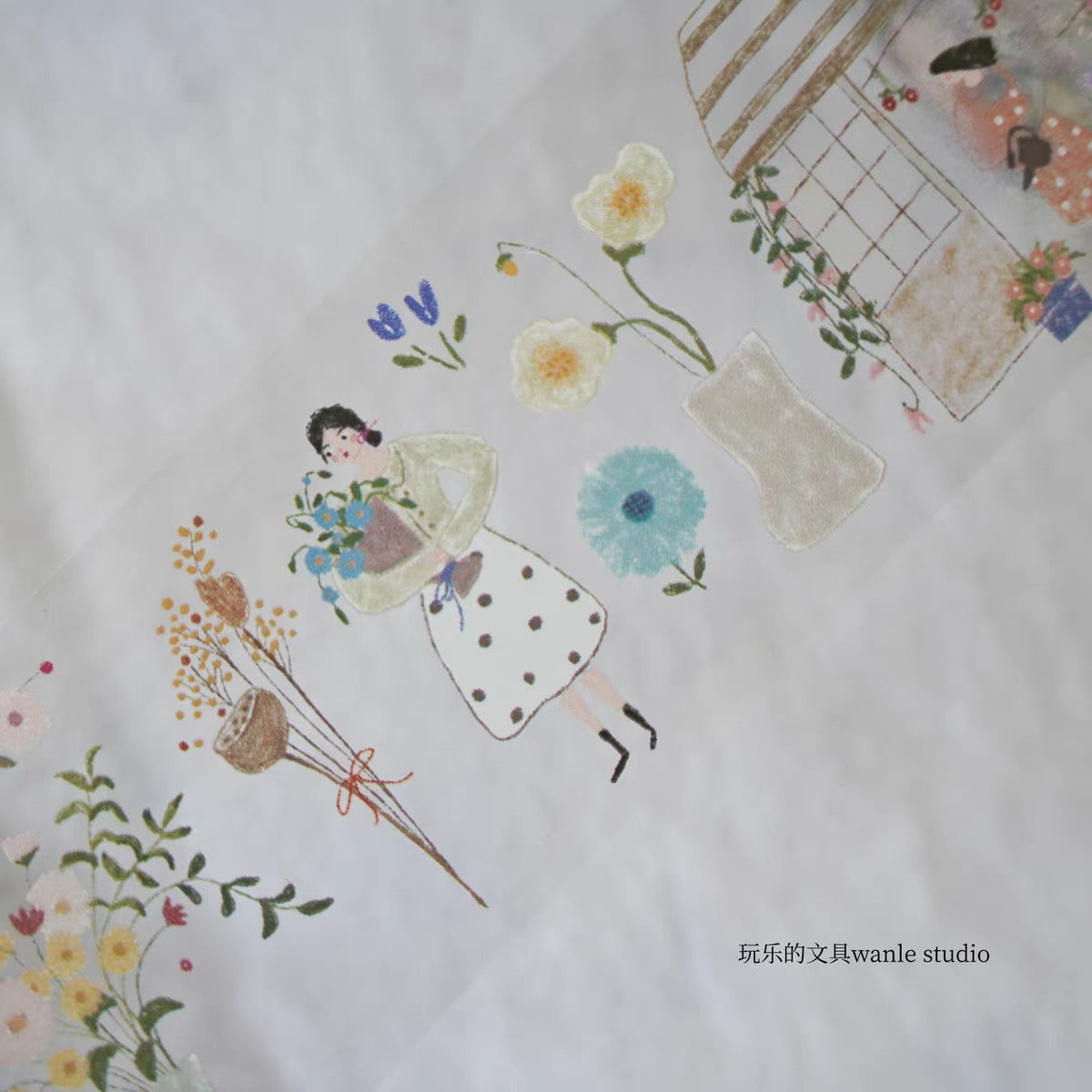 NEW Wongyuanle Vol.6 - About Flower | 4cm PET Tape | Release Paper
