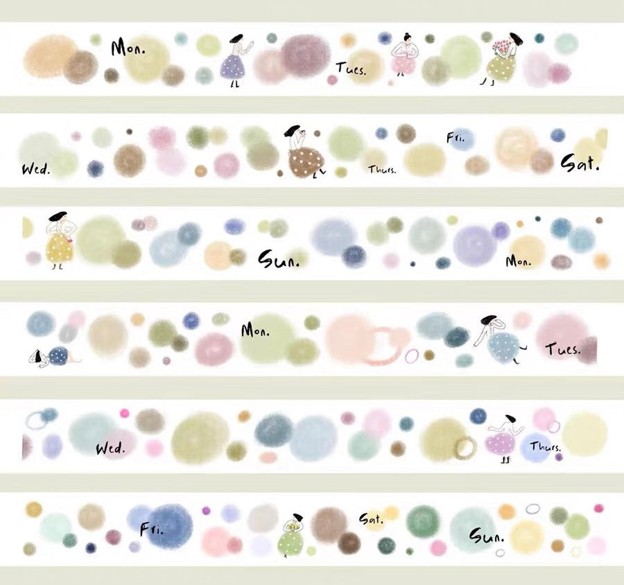 NEW Wongyuanle Vol.6 - Bubbles | 3cm Washi Tape | Release Paper
