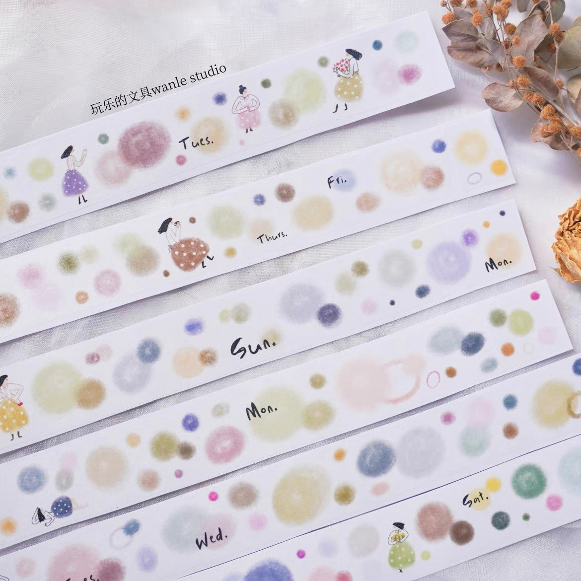 NEW Wongyuanle Vol.6 - Bubbles | 3cm Washi Tape | Release Paper