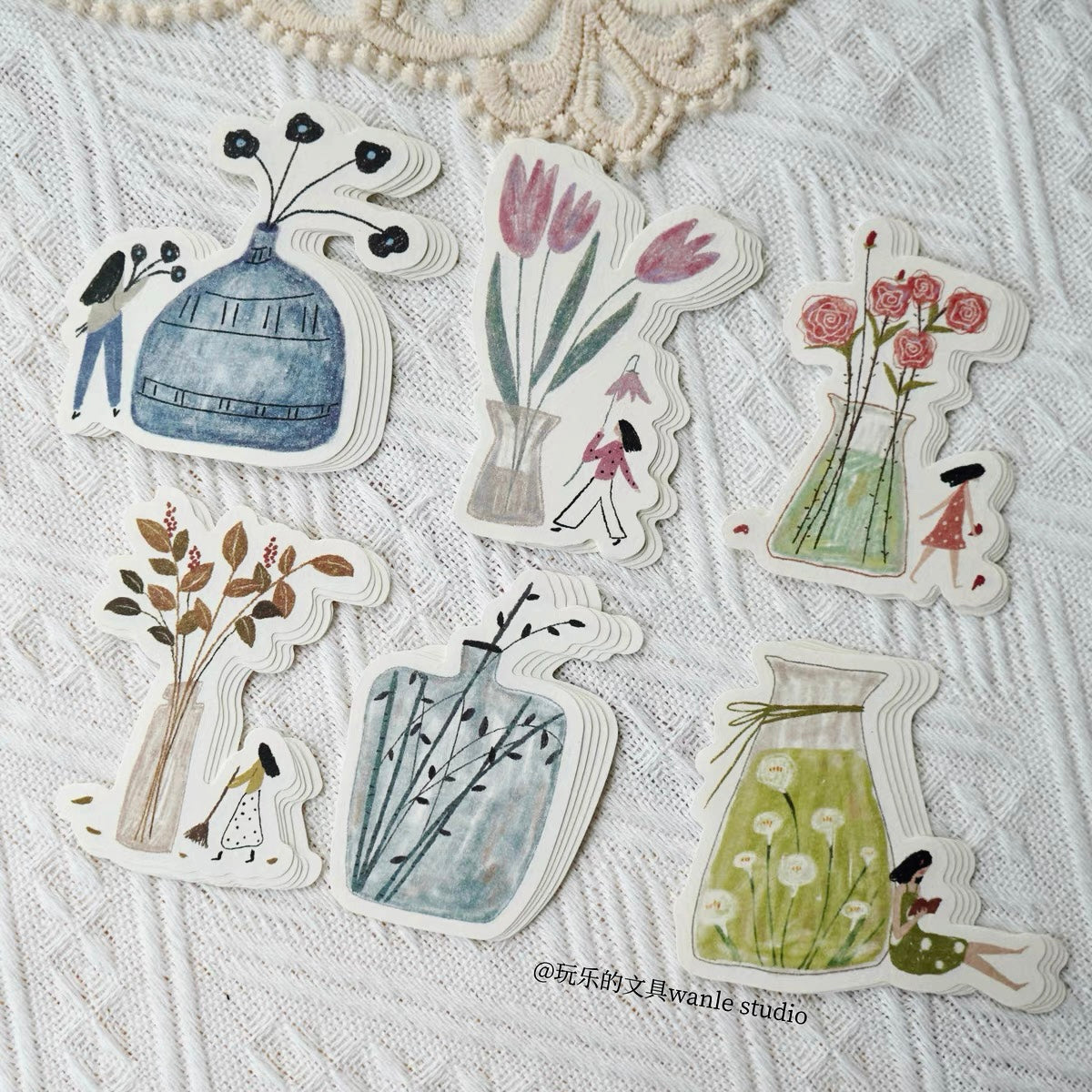 Wongyuanle - Vase | 30pcs Memo Pad | Ephemera Paper