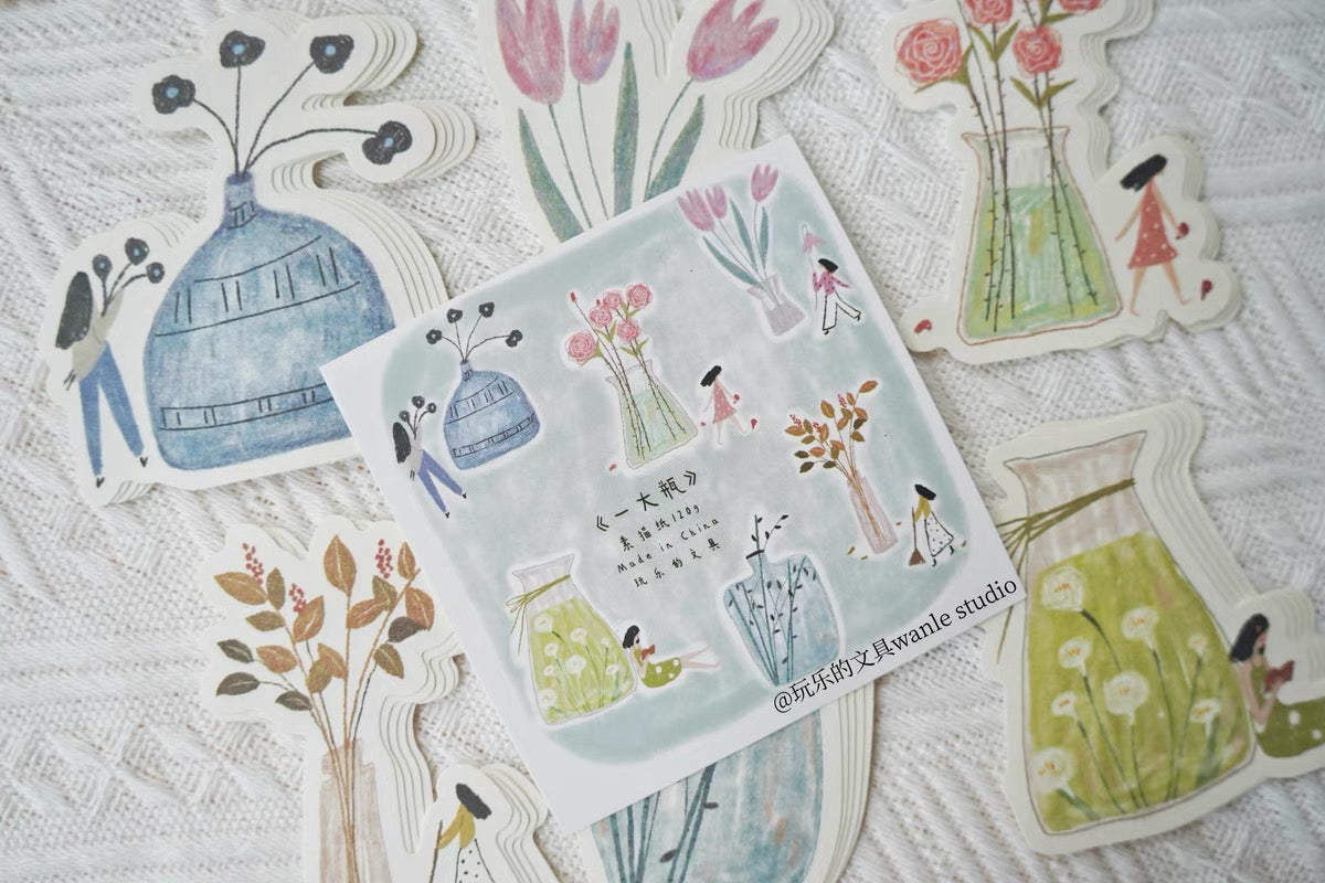 Wongyuanle - Vase | 30pcs Memo Pad | Ephemera Paper