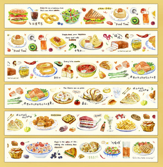 NEW! Yier Studio - Snack Journal | Kiss-cut | 3cm PET Tape | Paper Tape | Release Paper | 5M