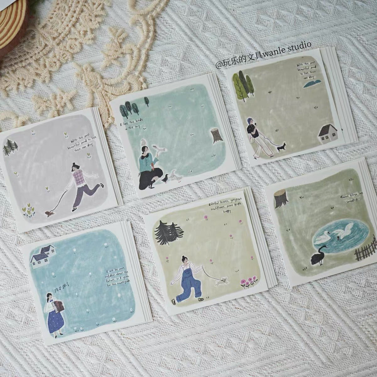 Wongyuanle - In The Park | 30pcs Memo Pad | Ephemera Paper