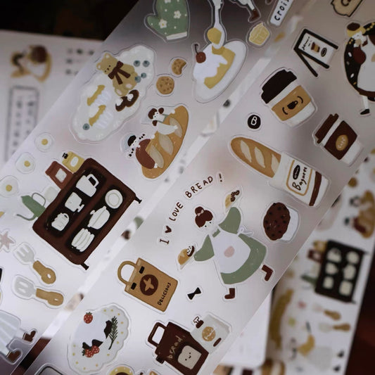 NEW! Yier Studio -  Bread Diary | 5cm Kiss-cut Tape |  Release Paper | 5M