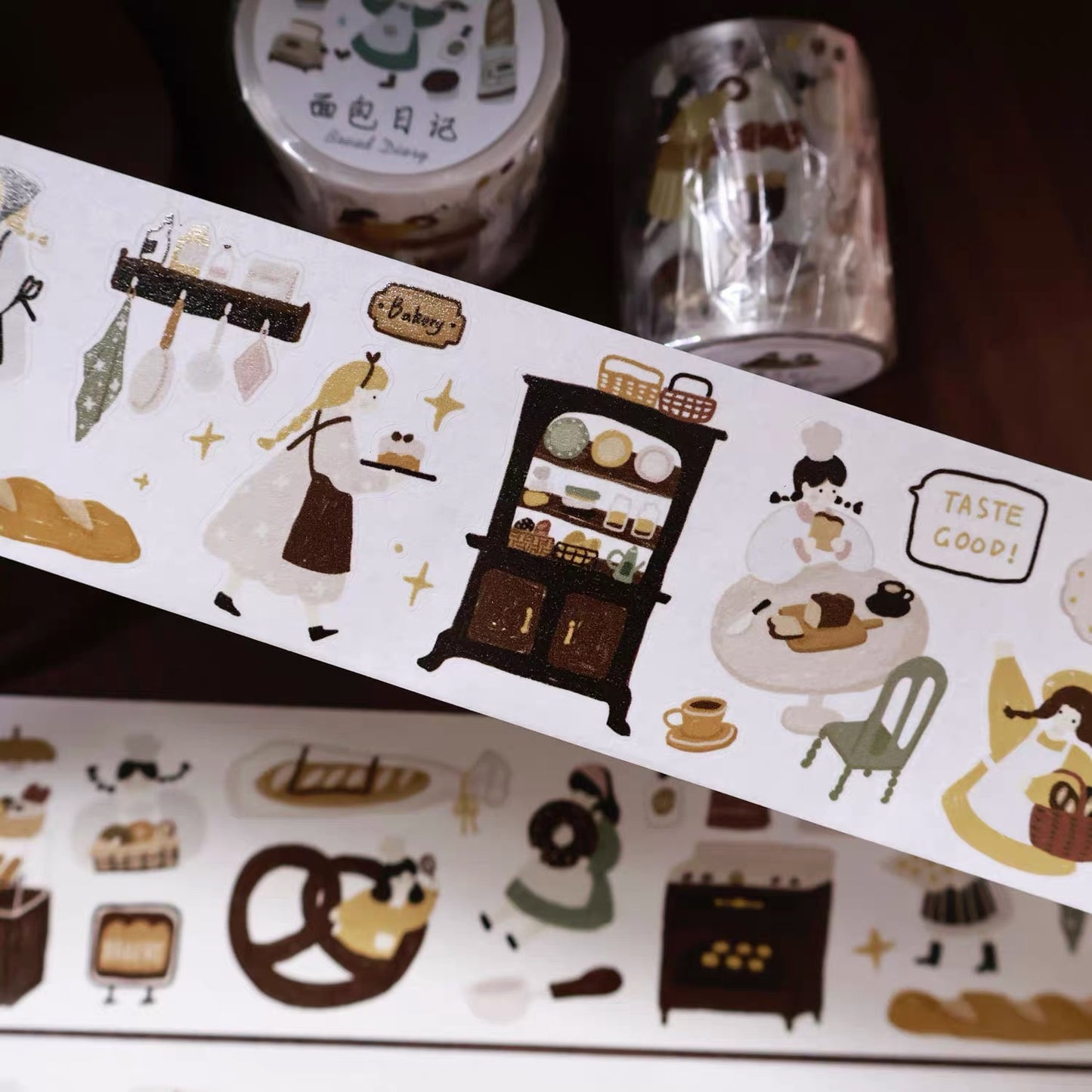 NEW! Yier Studio - Bread Diary | 5cm Kiss-cut Tape | Release Paper | 5M