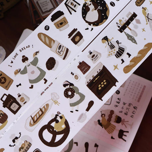 NEW! Yier Studio -  Bread Diary | 5cm Kiss-cut Tape |  Release Paper | 5M